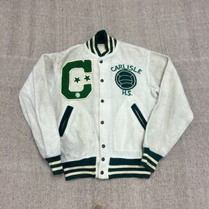 Vintage Felco Colliegate Jacket Small White 1950s New York